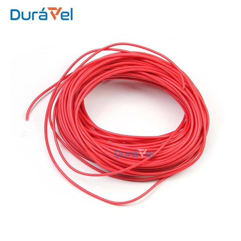 درافل سلك نحاسي دورافيل - 5 أمتار، 2 مم، سلك كهربائي معزول أحمر - Image 3